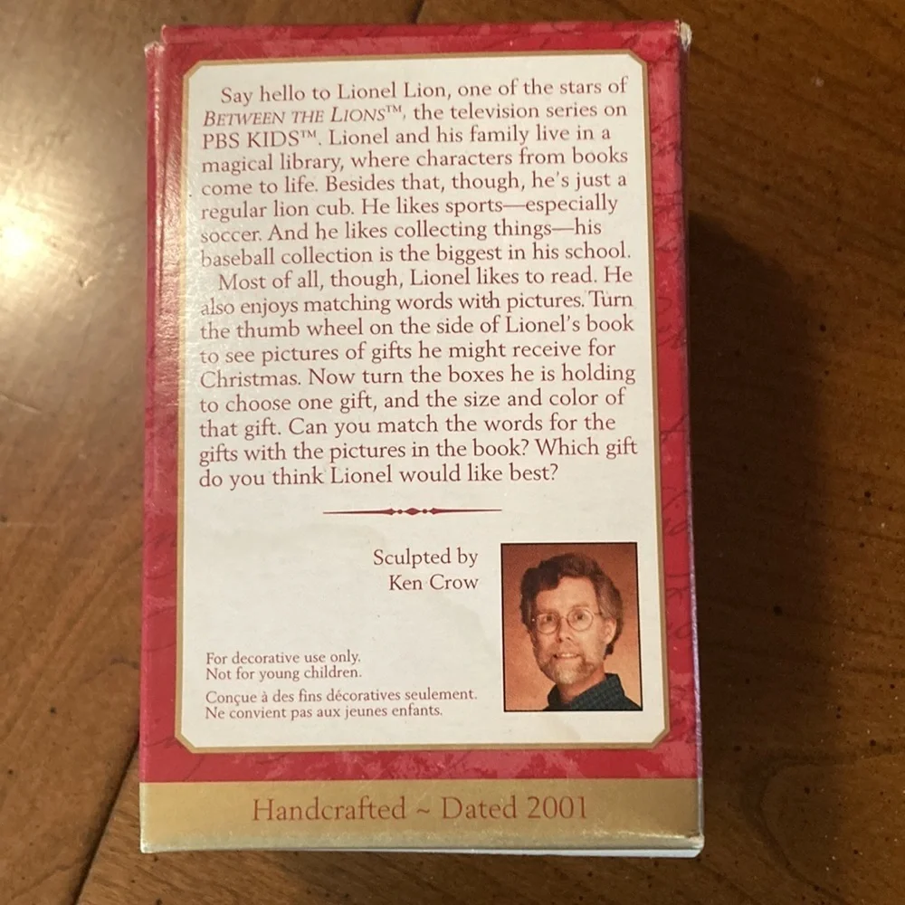 NIB HALLMARK 2001 Keepsake Ornament- Lionel Plays With Words
